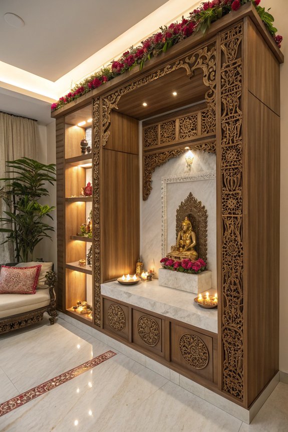 creative pooja room decor