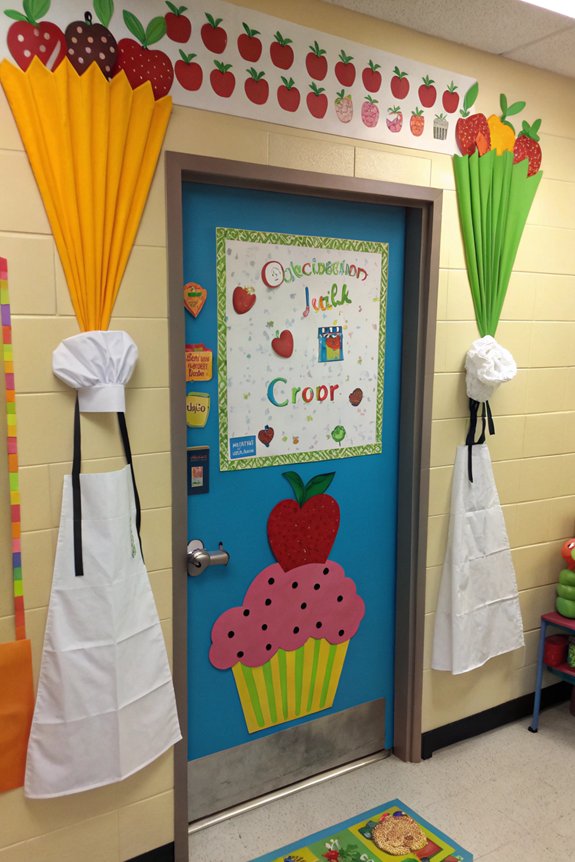 culinary themed door decorations