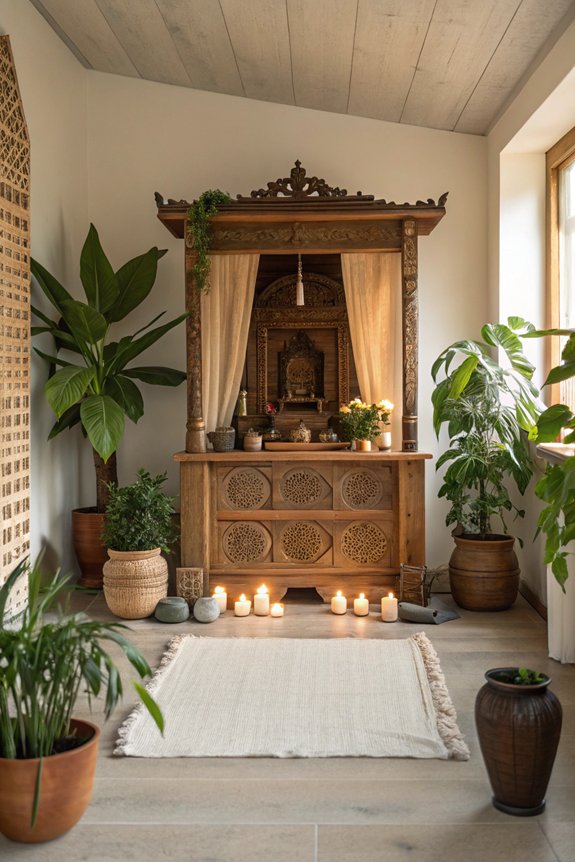 eco friendly pooja room design
