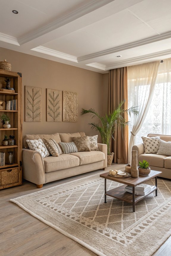 elegant comfort with warm taupe