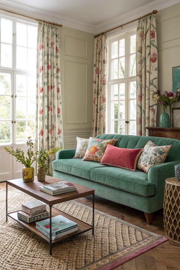 elegant mixed pattern decor