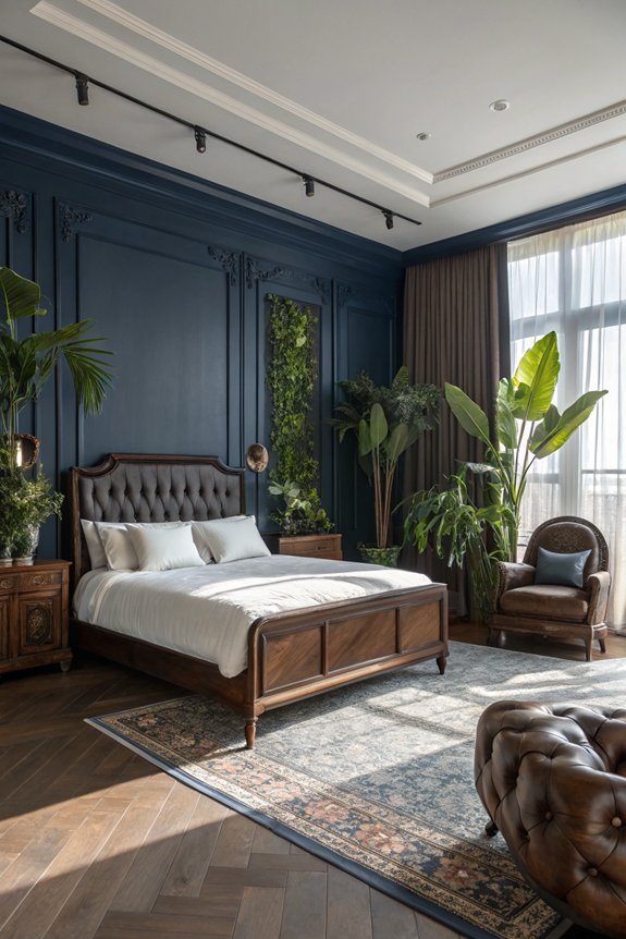 enhance bedroom with houseplants