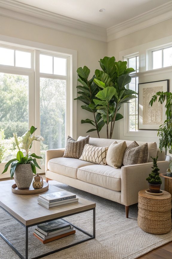 enhance living room greenery