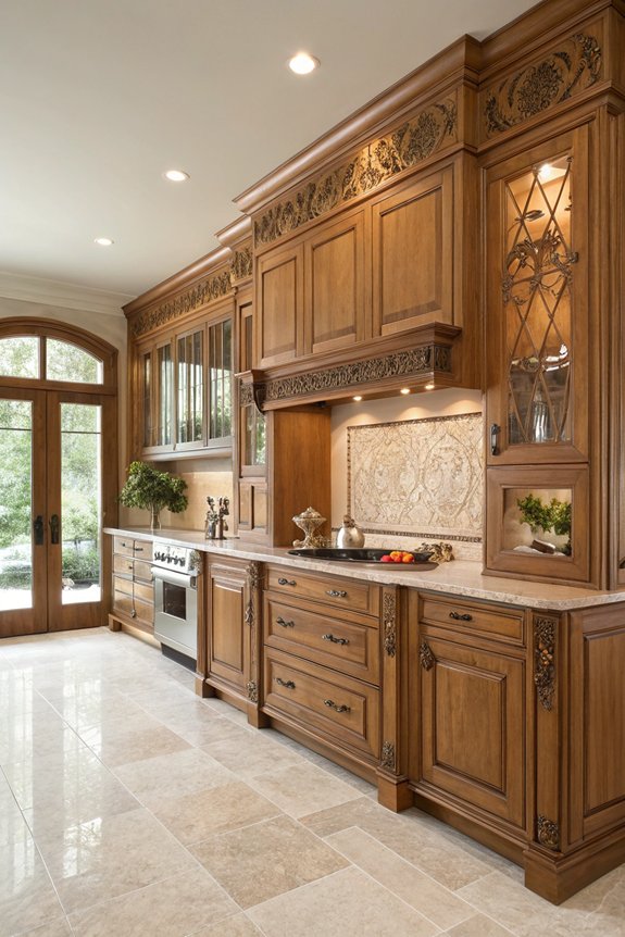 enhance oak cabinets elegance