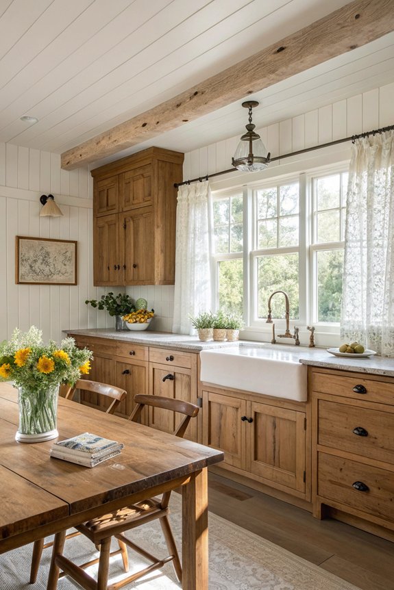 farmhouse oak cabinet charm