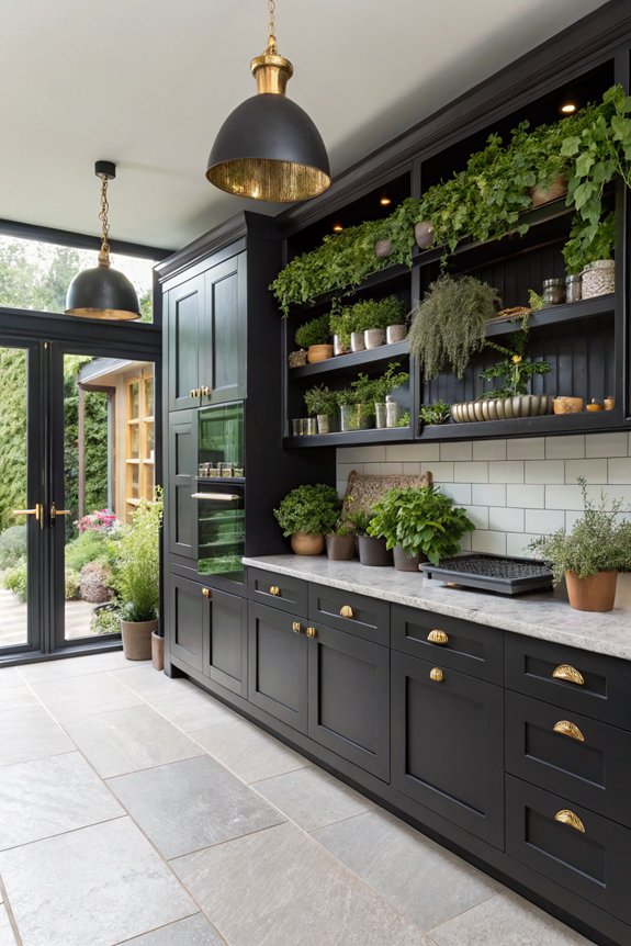 fresh greenery enhances kitchens