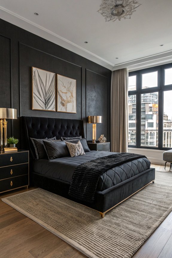 global black bedroom inspiration