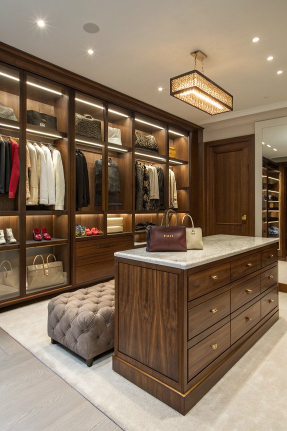 luxurious functional closet island