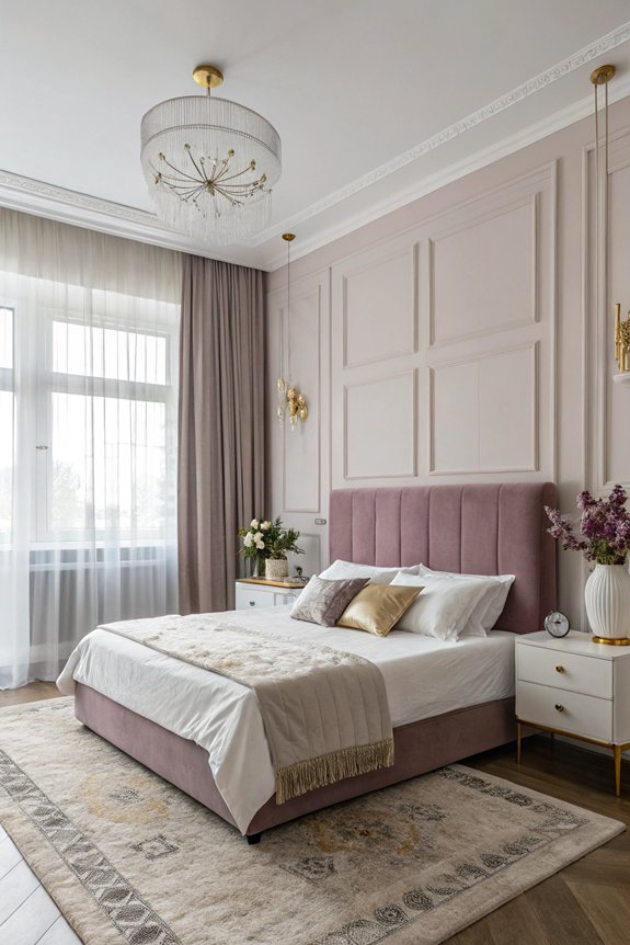 mauve and white elegance