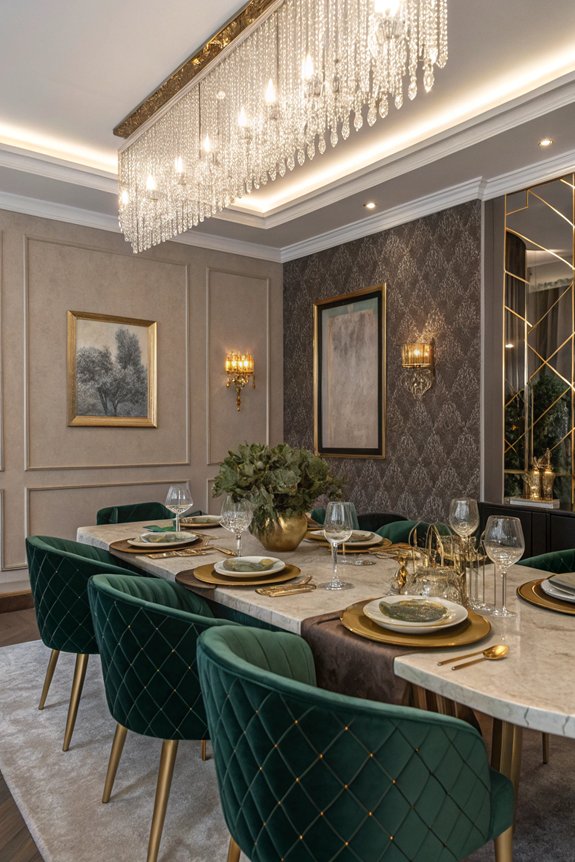 metallic finishes for glamour