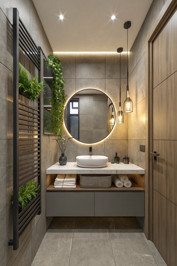 mirrors enhance bathroom space