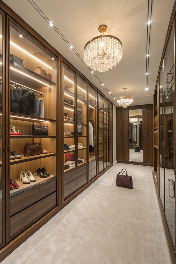 mirrors enhance closet depth