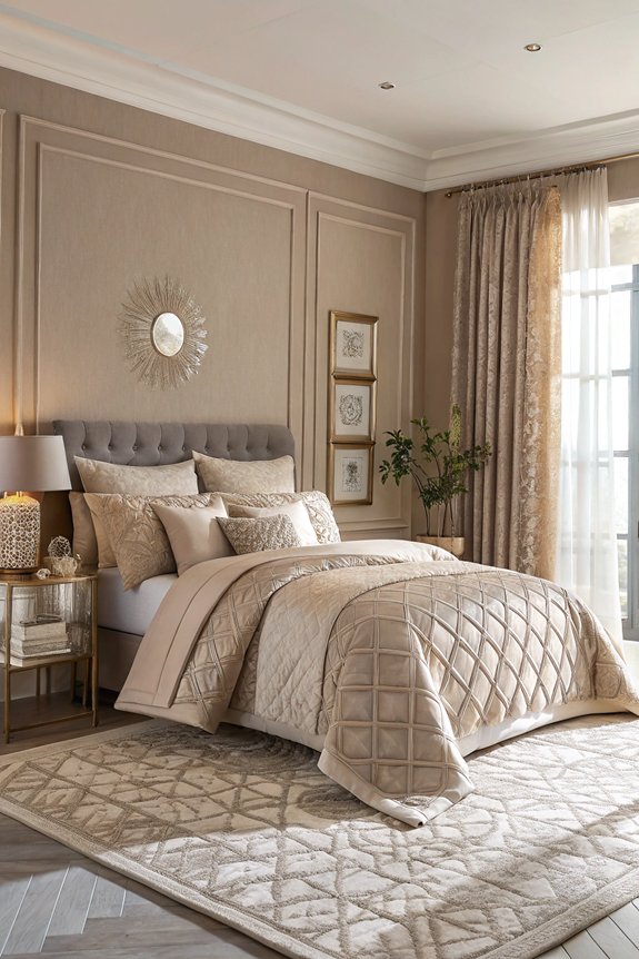 mixing patterns with taupe