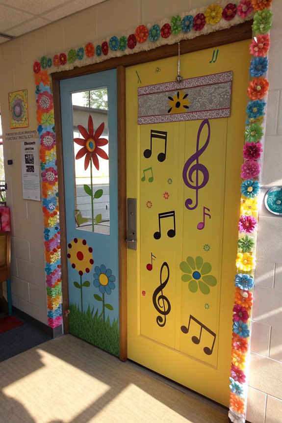 musical classroom door decoration