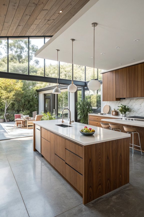 open airy social kitchen