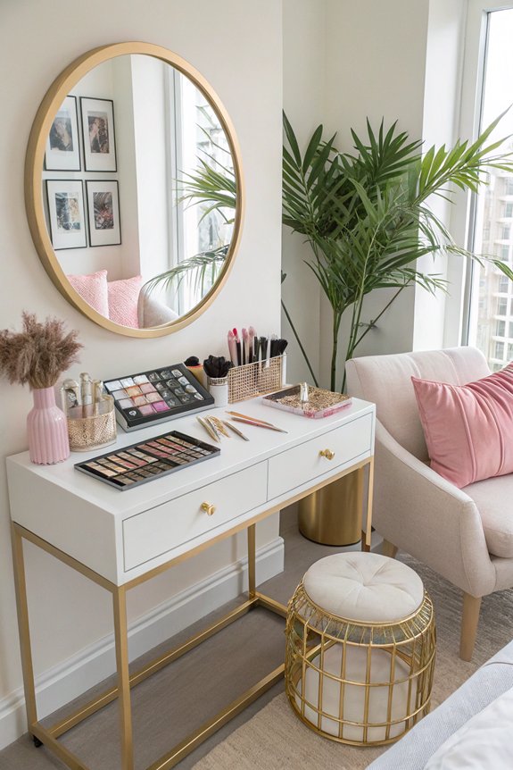 organized beauty room essentials
