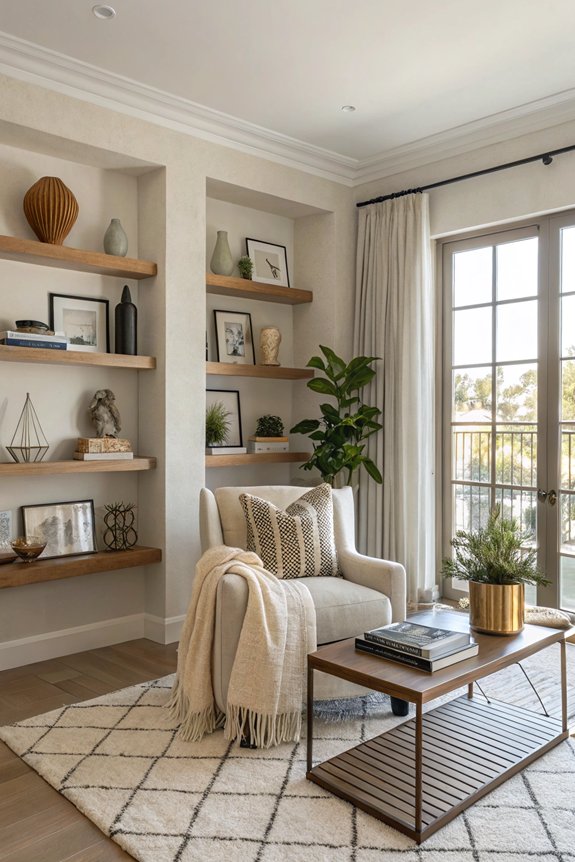 organized stylish shelf display