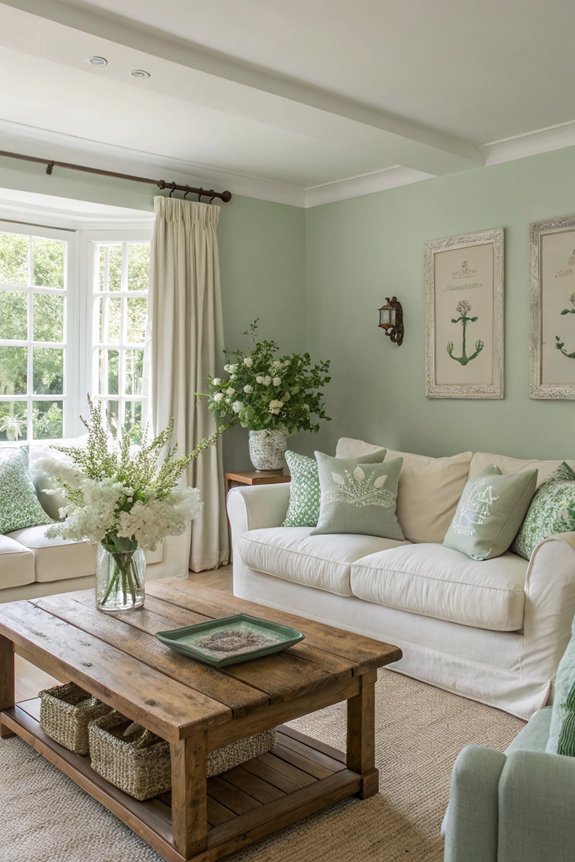 pale sage creates serene spaces