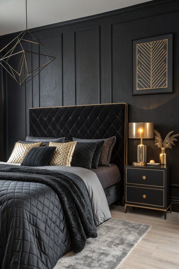 personalized black bedroom decor