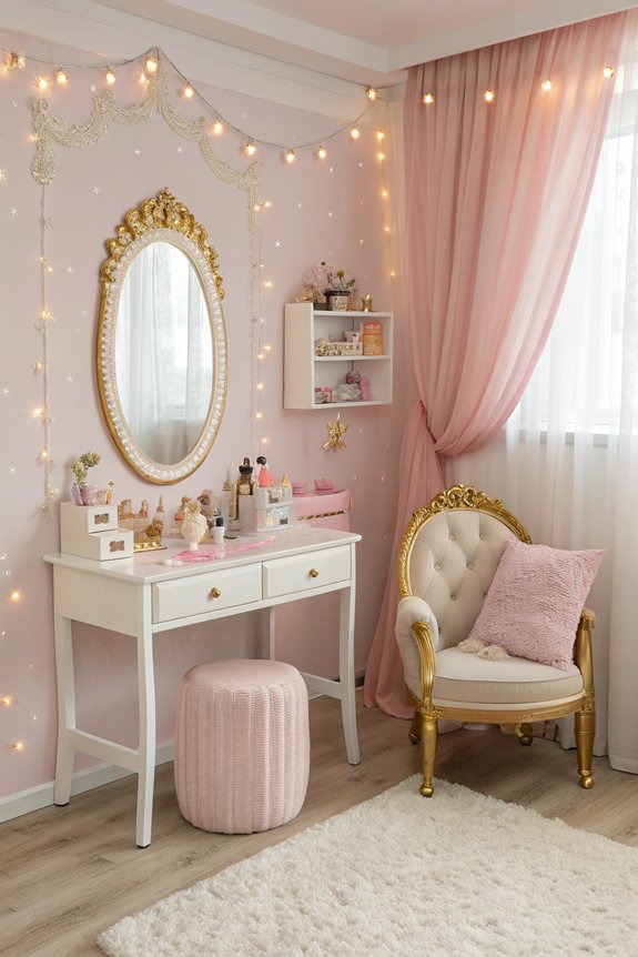princess vanity with storage