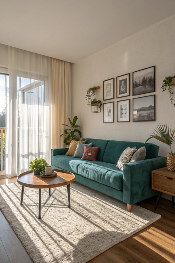 rugs define living spaces