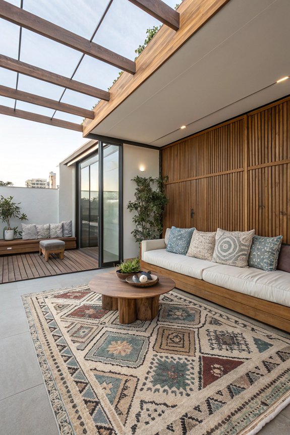 rugs define open spaces