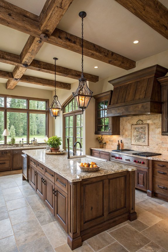 rustic luxury kitchen materials