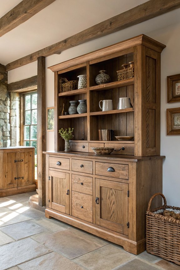 rustic wood cabinet charm