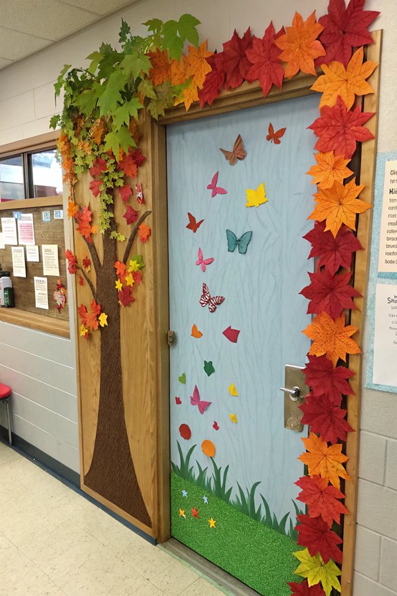 seasonal nature themed door decorations