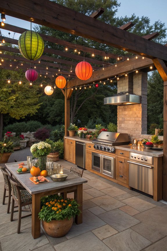 seasonal outdoor kitchen d cor