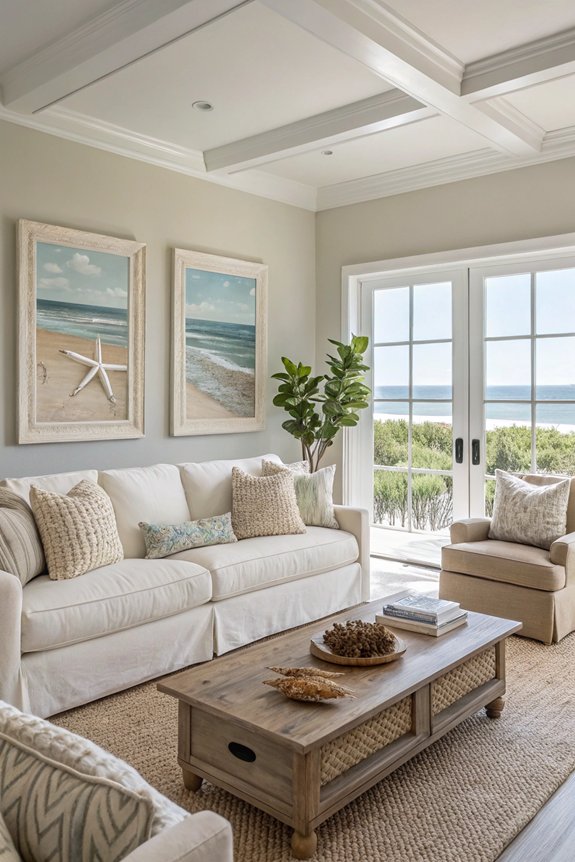serene coastal greige decor
