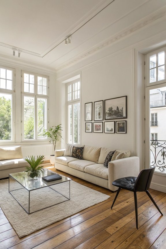 serene minimalist living spaces