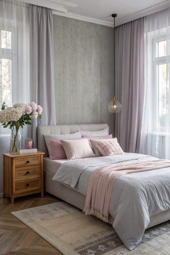 serene soft grey pastels