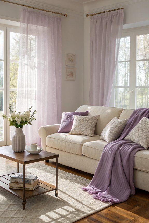 soft serene lilac accents