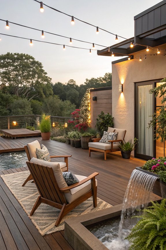 soothing water feature ambiance