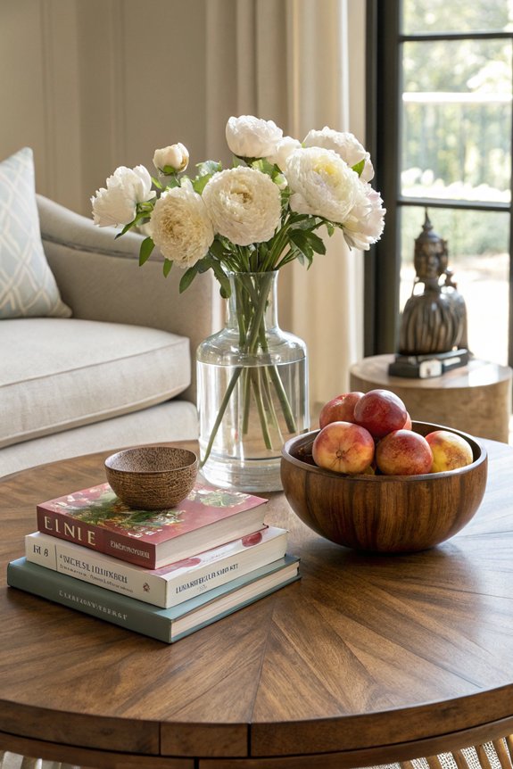 stacked items for visual appeal