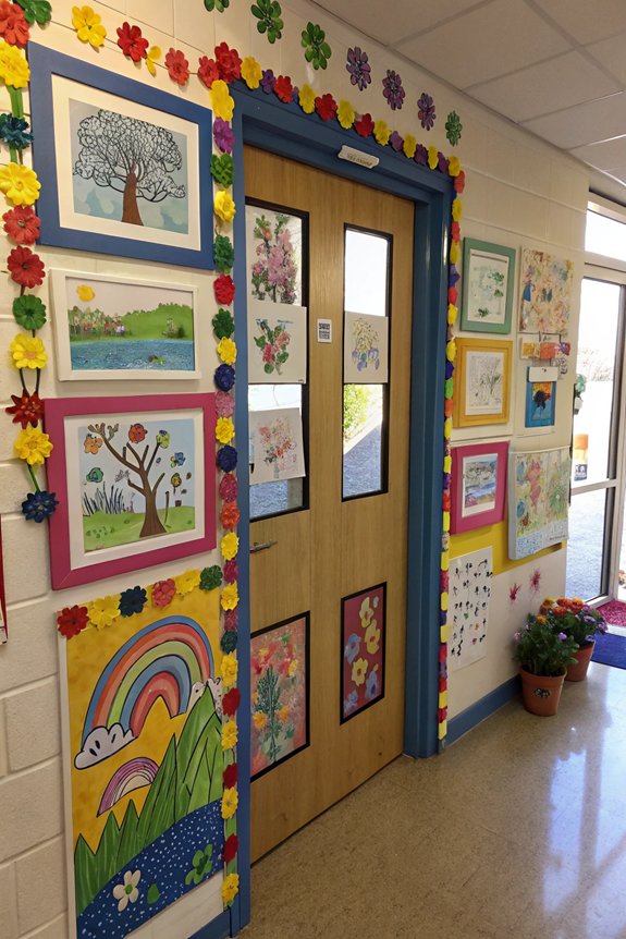 student art gallery display