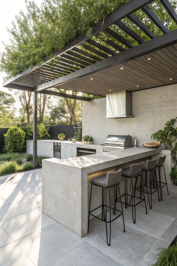 stylish concrete kitchen centerpiece