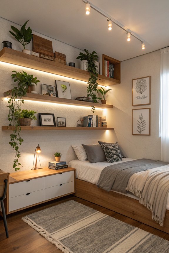 stylish floating shelf installation