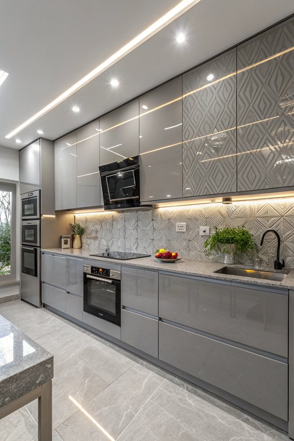 stylish grey kitchen backsplashes
