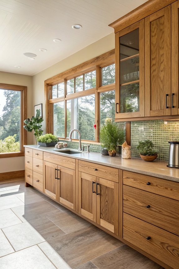 sustainable vintage oak cabinets