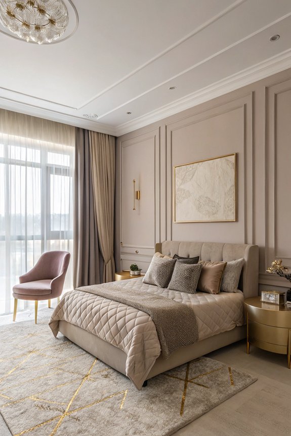 taupe accents add luxury