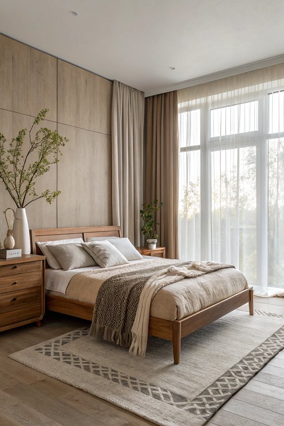 taupe scandinavian bedroom decor