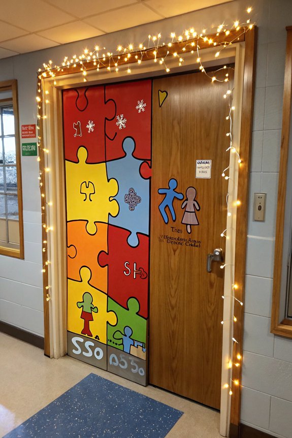 teamwork puzzle piece decor