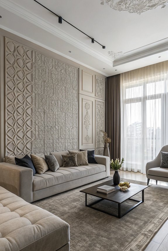 textured greige wall aesthetics