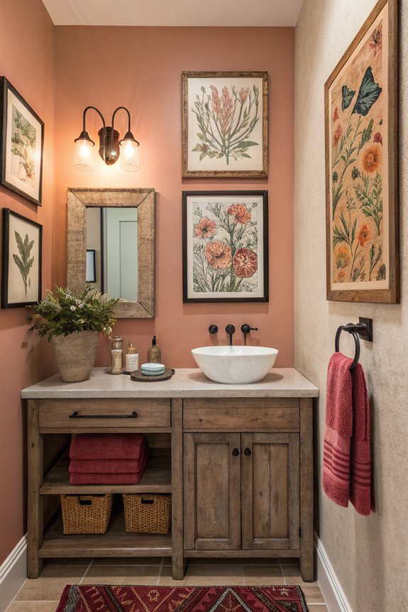 transform bathroom with art