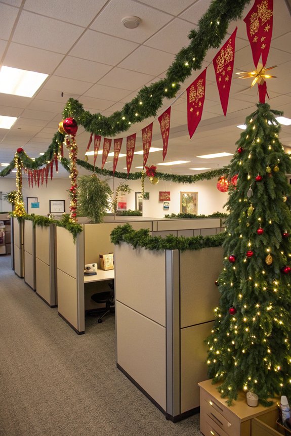 transform office holiday decor