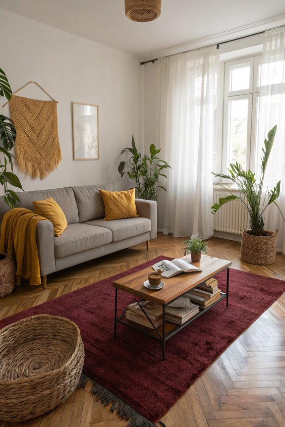 transformative warm statement rug
