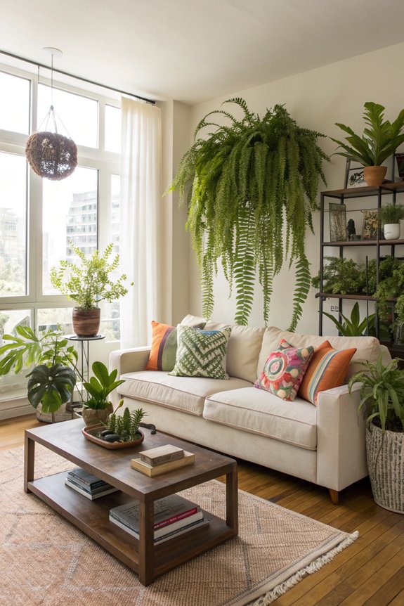 vibrant indoor plant arrangement