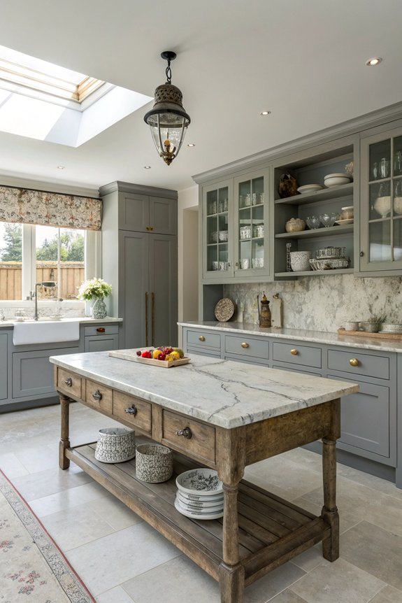 vintage grey kitchen charm